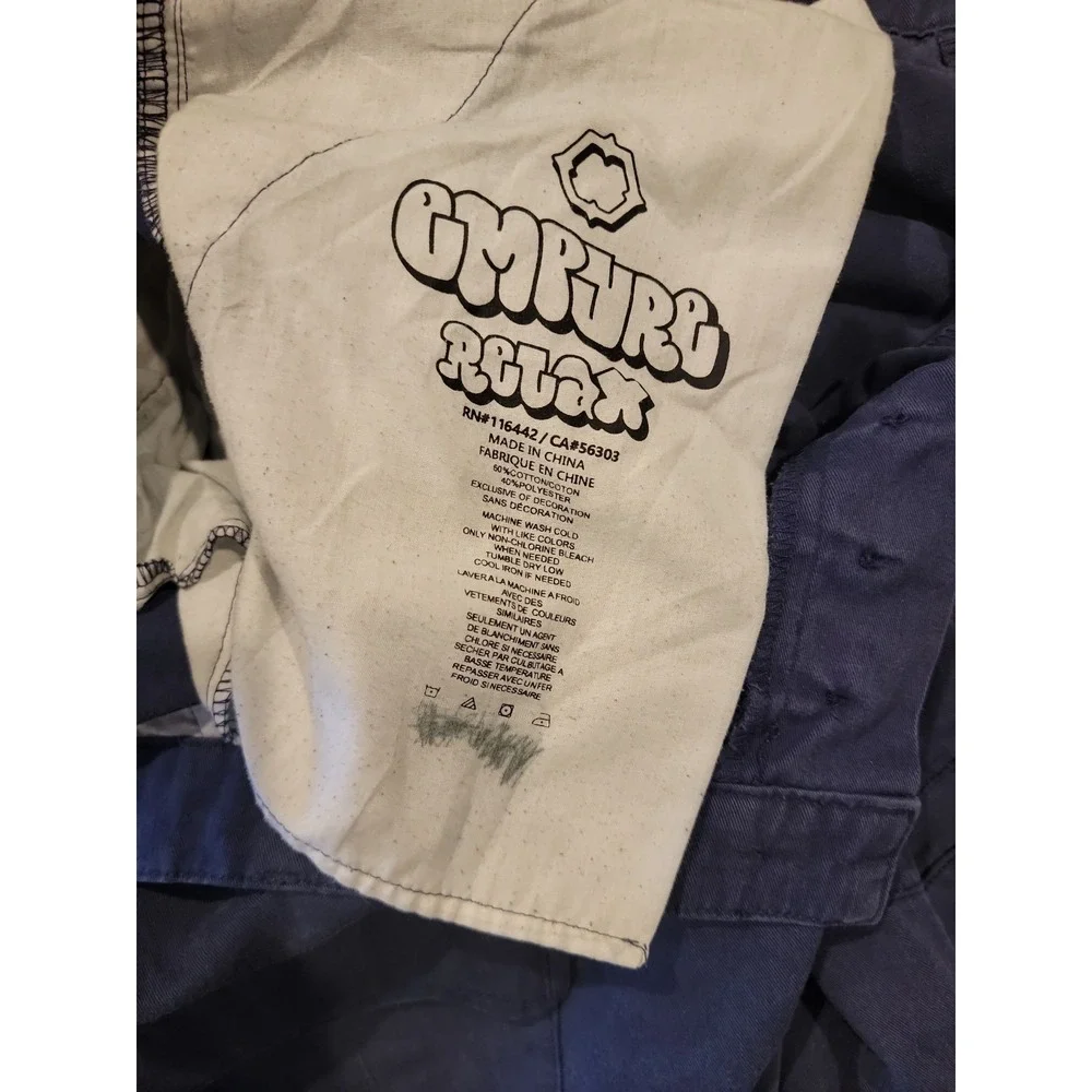 Empyre Relax Cargo Pants Size 36 Navy Missing Buttons